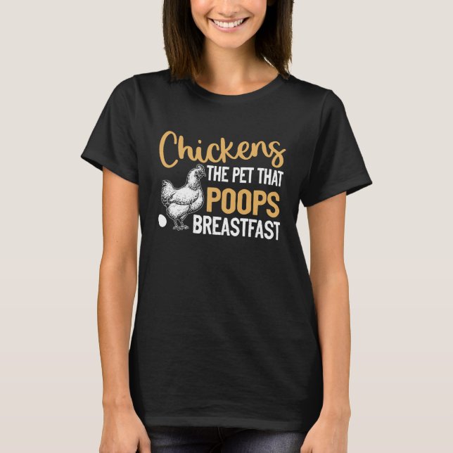 Camiseta El pollo la mascota que caga el desayuno (Anverso)