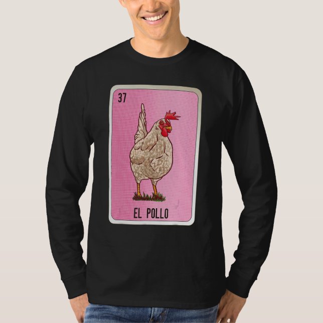 Camiseta El Pollo Mexican Slang Lottery Bingo Cards (Anverso)