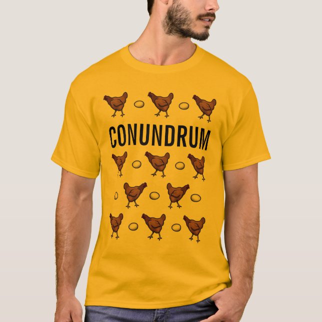 Camiseta El pollo o el enigma del huevo (Anverso)