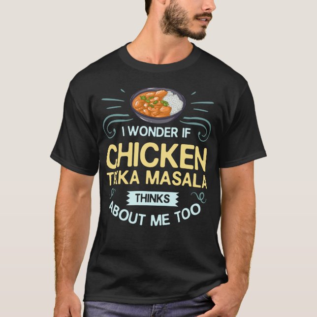 Camiseta El pollo Tikka Masala obsequia comida india (Anverso)