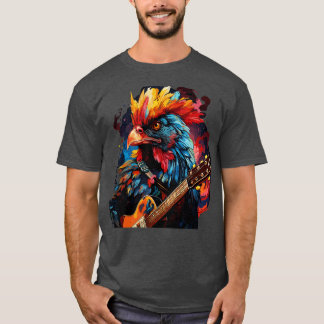 Camiseta El pollo tocando la guitarra