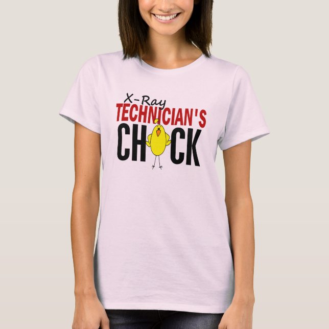 Camiseta El polluelo de un técnico de rayos X (Anverso)