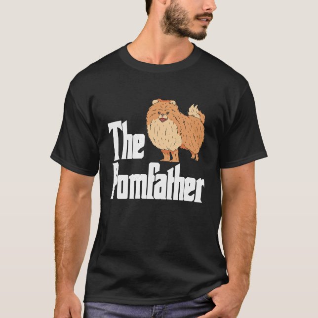 Camiseta El Pomfather Pomeranian Daddy Pom Dog Pomsky (Anverso)