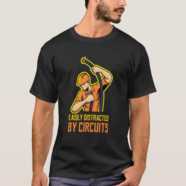 Camiseta El ponente Electro Trabajador Electrista Voltaje (Anverso)