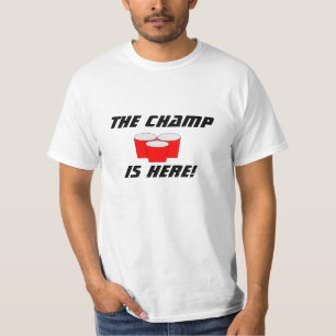 Camiseta el pong de la cerveza, el campeón, no despide