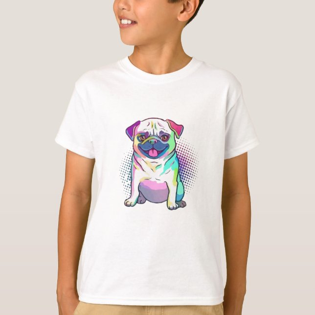 Camiseta El pop del perro pug asombroso (Anverso)