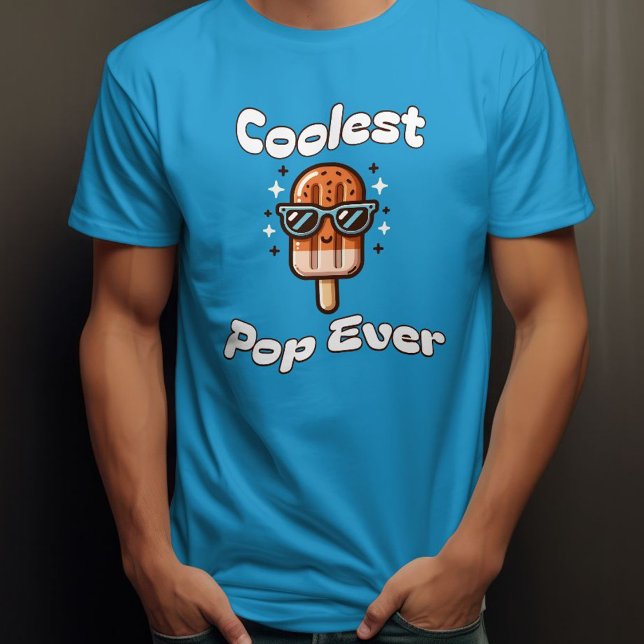 Camiseta El Pop más frío de la historia de la comida divert (Coolest Pop Ever Funny Food Pun Dad Gift Popsicle T-Shirt)