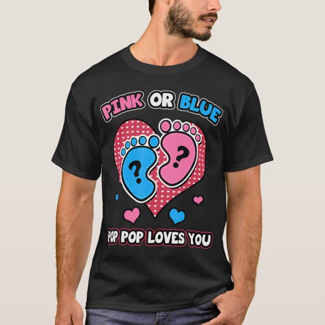 Camiseta El Pop Rosa O Azul Te Ama La Revelación De Género  (Anverso)