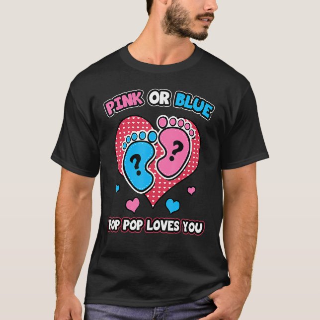 Camiseta El Pop Rosa O Azul Te Ama La Revelación De Género  (Anverso)