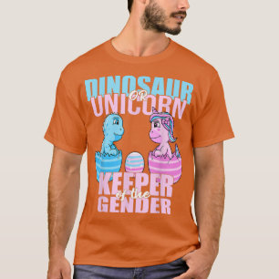 Camiseta El portador de dinosaurio o unicornio de la revela