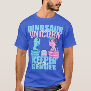 Camiseta El portador de dinosaurio o unicornio de la revela