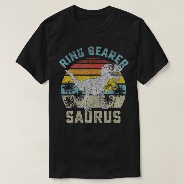 Camiseta El portador del anillo Saurus Dinosaur Boda De And (Diseño del anverso)