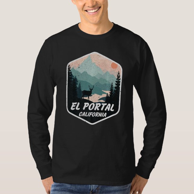 Camiseta El portal California Ca Mountains escalar el zoco  (Anverso)