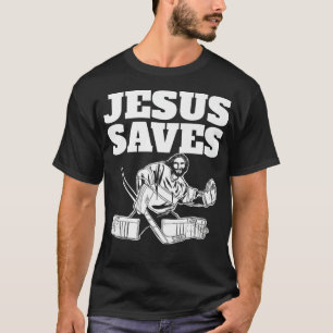 Camiseta El portero de hockey Jesús salva a la primera copa
