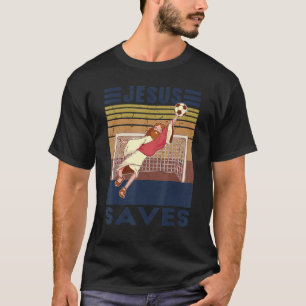 Camiseta El portero retro Jesús guarda el objetivo del fútb
