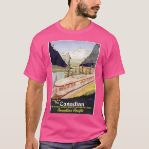 Camiseta El Poster canadiense de trenes retro vintage