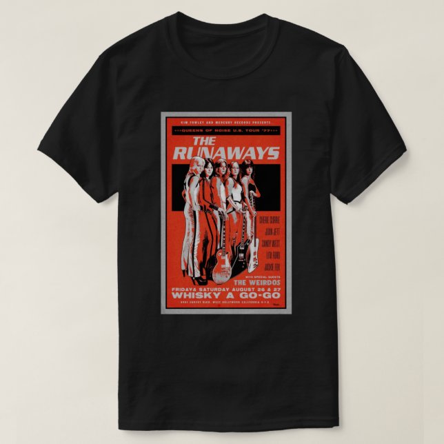 Camiseta El Poster del Poster del Concierto de Runaways (Diseño del anverso)