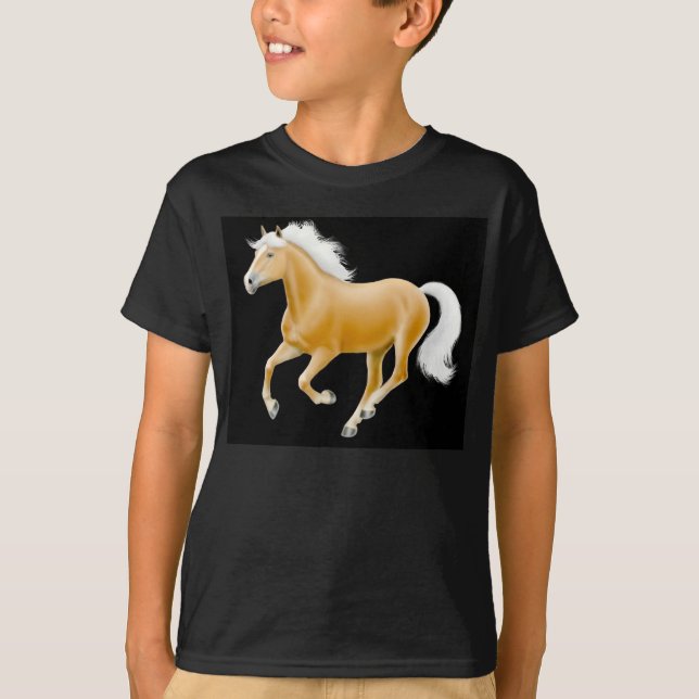 Camiseta El potro del Palomino de Haflinger embroma la (Anverso)