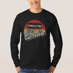 Camiseta El Powerlifting Es Mi Cardio Vintage Retro Levanta