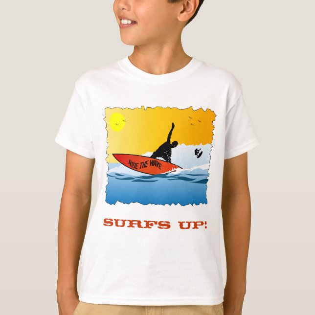 Camiseta El practicar surf ascendente de la resaca (Anverso)