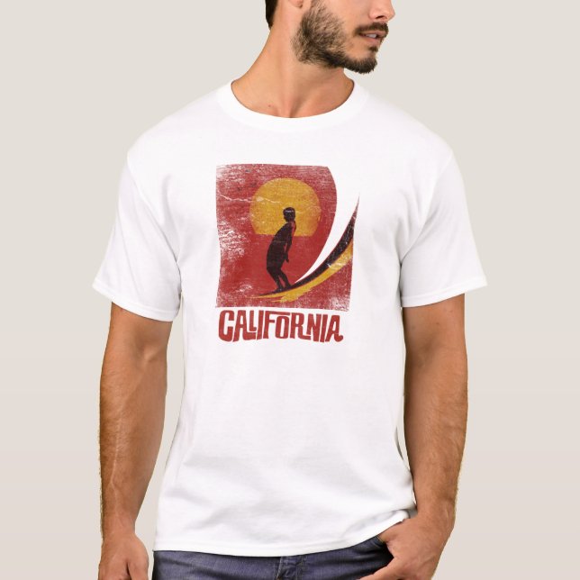 Camiseta El practicar surf de California (Anverso)