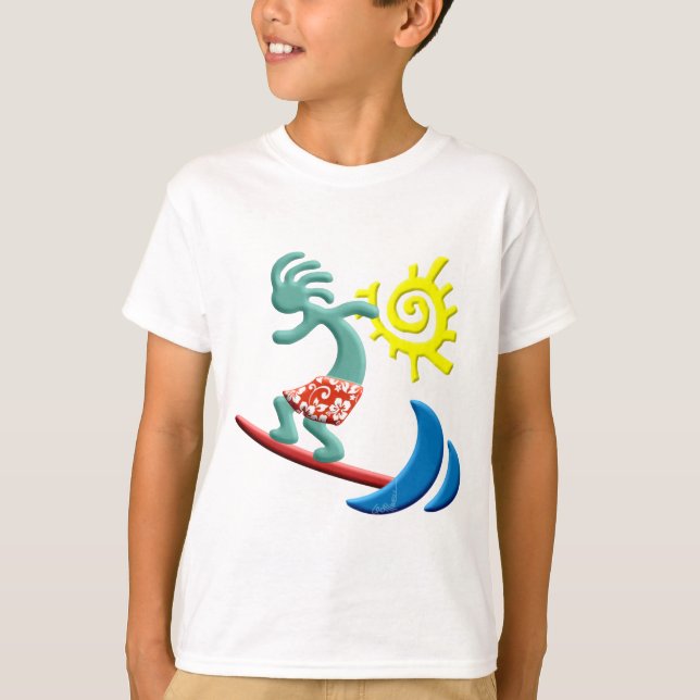 Camiseta El practicar surf de Kokopelli (Anverso)