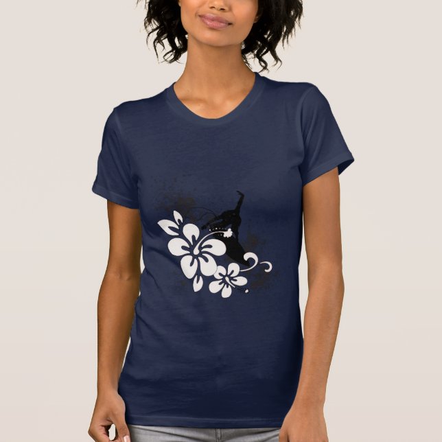 Camiseta El practicar surf de la flor (Anverso)