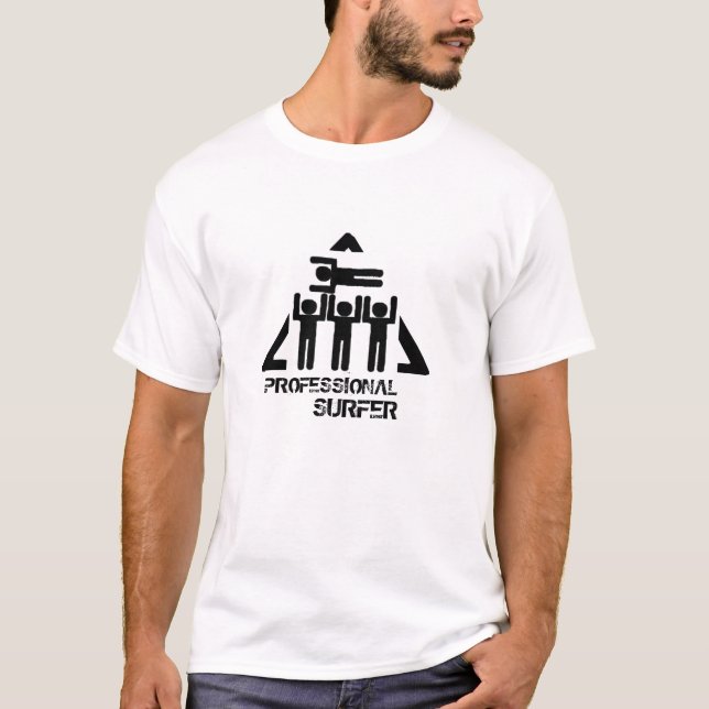 Camiseta El practicar surf de la muchedumbre (Anverso)