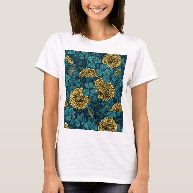 Camiseta El prado en amarillo y azul (Anverso)