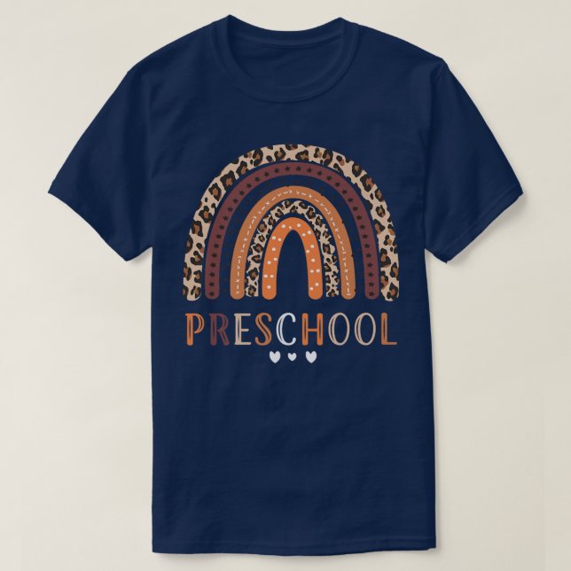 Camiseta El Preescolar Arcoiris de vuelta al primer día de  (Diseño del anverso)