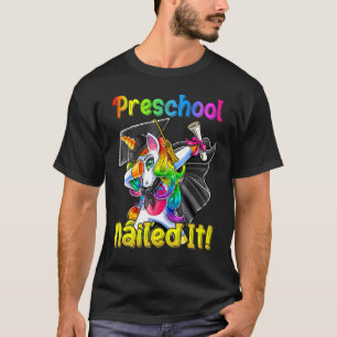 Camiseta El preescolar lo clavó dabbing Unicorn Gir de grad
