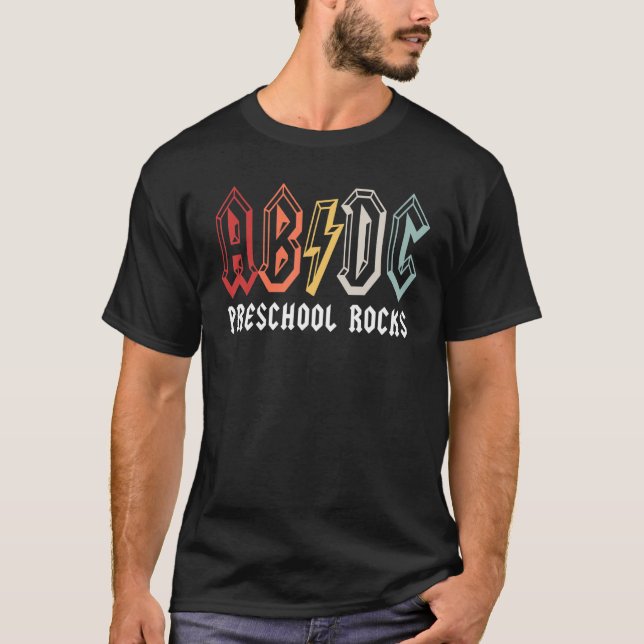 Camiseta El preescolar sacude a ABCD de vuelta al maestro d (Anverso)