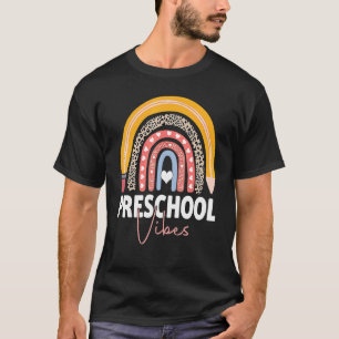 Camiseta El Preescolar Vibes De Nuevo Día Al Profesor De La