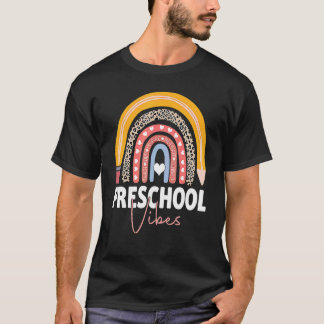 Camiseta El Preescolar Vibes De Nuevo Día Al Profesor De La