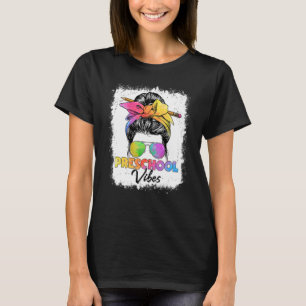 Camiseta El preescolar vibra un chiste de vuelta al Chica e