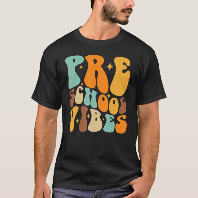 Camiseta El Preescolar Vive El Primer Día De La Escuela De  (Anverso)