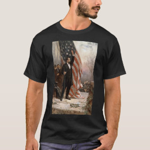Camiseta El presidente Abraham Lincoln y la bandera estadou