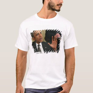 Camiseta El presidente Barack Obama habla a la prensa