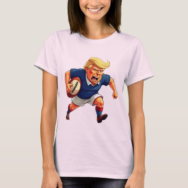 Camiseta El presidente Donald Trump juega al rugby (Anverso)