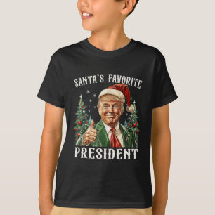 Camiseta El presidente favorito de Santa Claus, Funny Trump