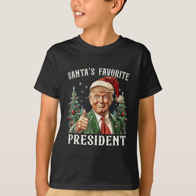 Camiseta El presidente favorito de Santa Claus, Funny Trump (Anverso)