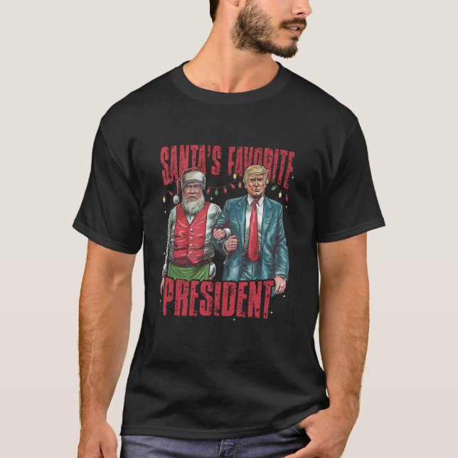Camiseta El presidente favorito de Santa Claus, Funny Trump (Anverso)