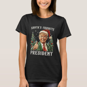 Camiseta El presidente favorito de Santa Claus, Funny Trump