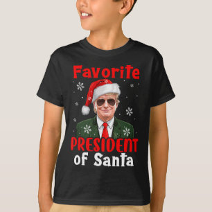 Camiseta El Presidente Favorito De Santa Navidad Trump Se H