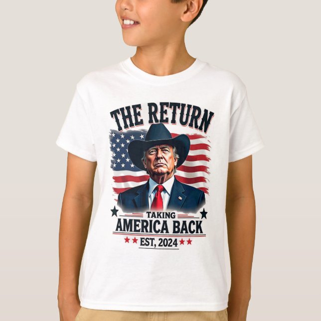 Camiseta El presidente patriótico Donald Trump se desvanece (Anverso)