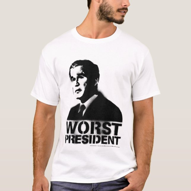 Camiseta El presidente peor de Bush (Anverso)