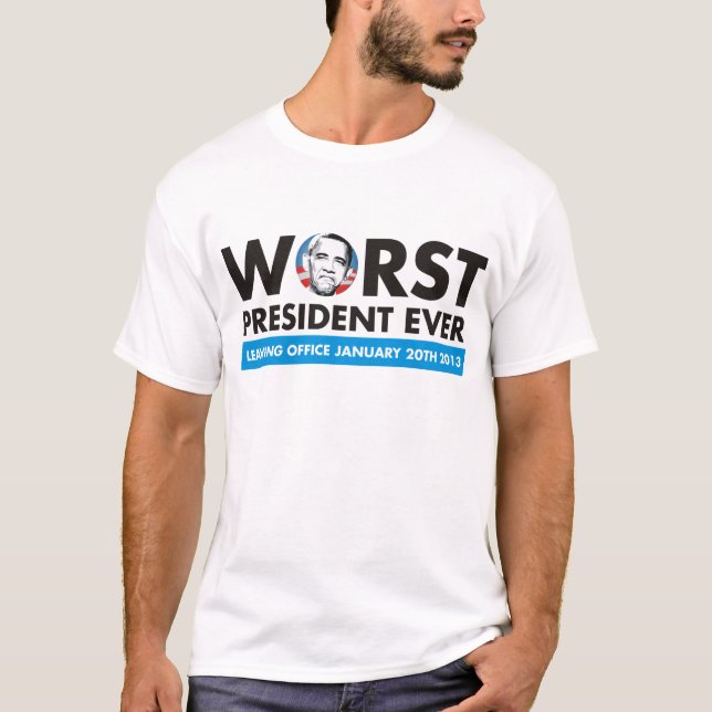 Camiseta el presidente peor nunca (Anverso)