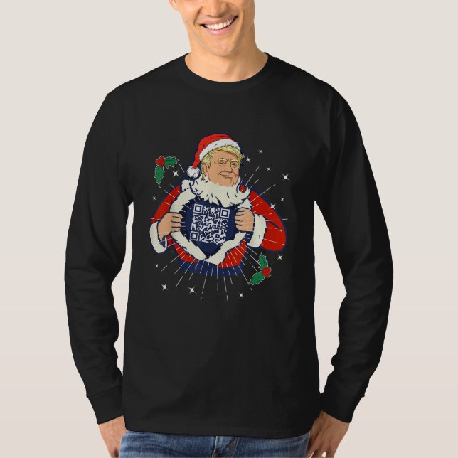 Camiseta El presidente QR Trump, 45/47 Xmas, código de bail (Anverso)