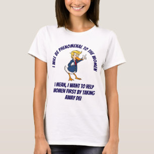 Camiseta El presidente Quack Trump ayuda a las mujeres