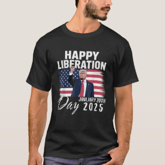 Camiseta El presidente Trump declara feliz día de la libera